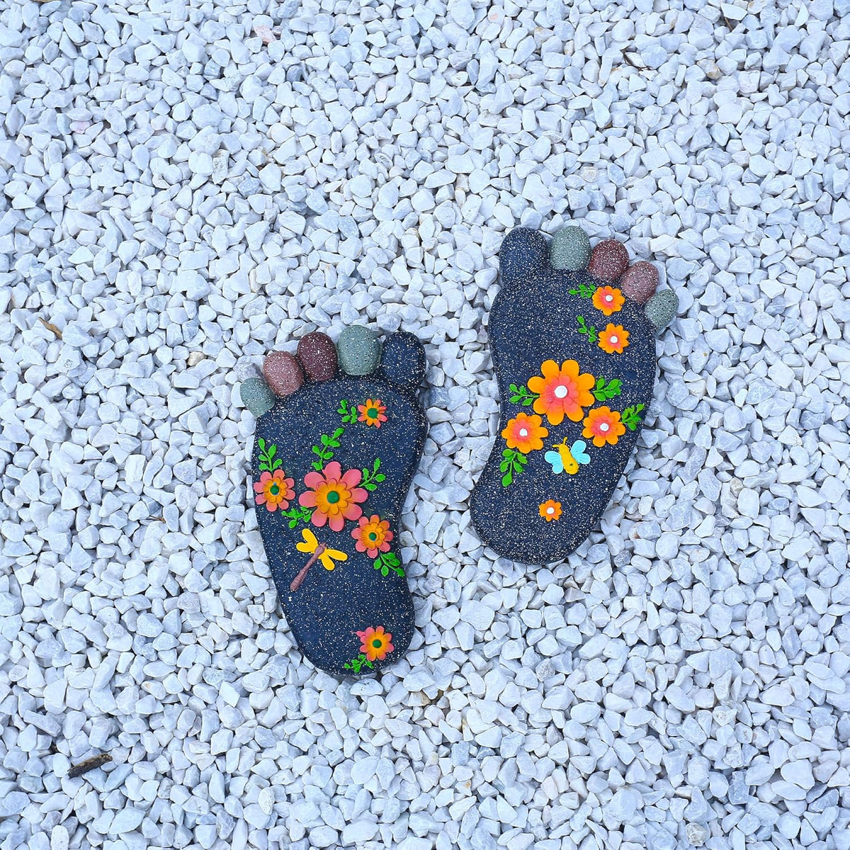 Stepping Stones Garden Decorative Stones for Patio, Deck, Garden or Sidewalk Home Decor Footprint