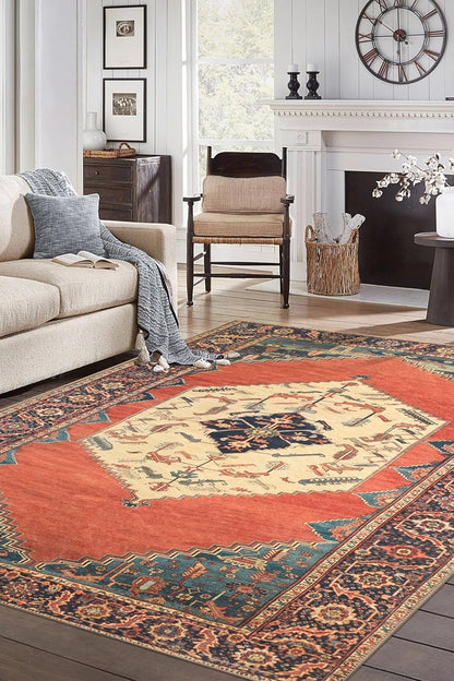 Keen Home Design 8x10 Rug - Machine Washable Area Rug with Non-Slip Backing, Ideal for Living Room