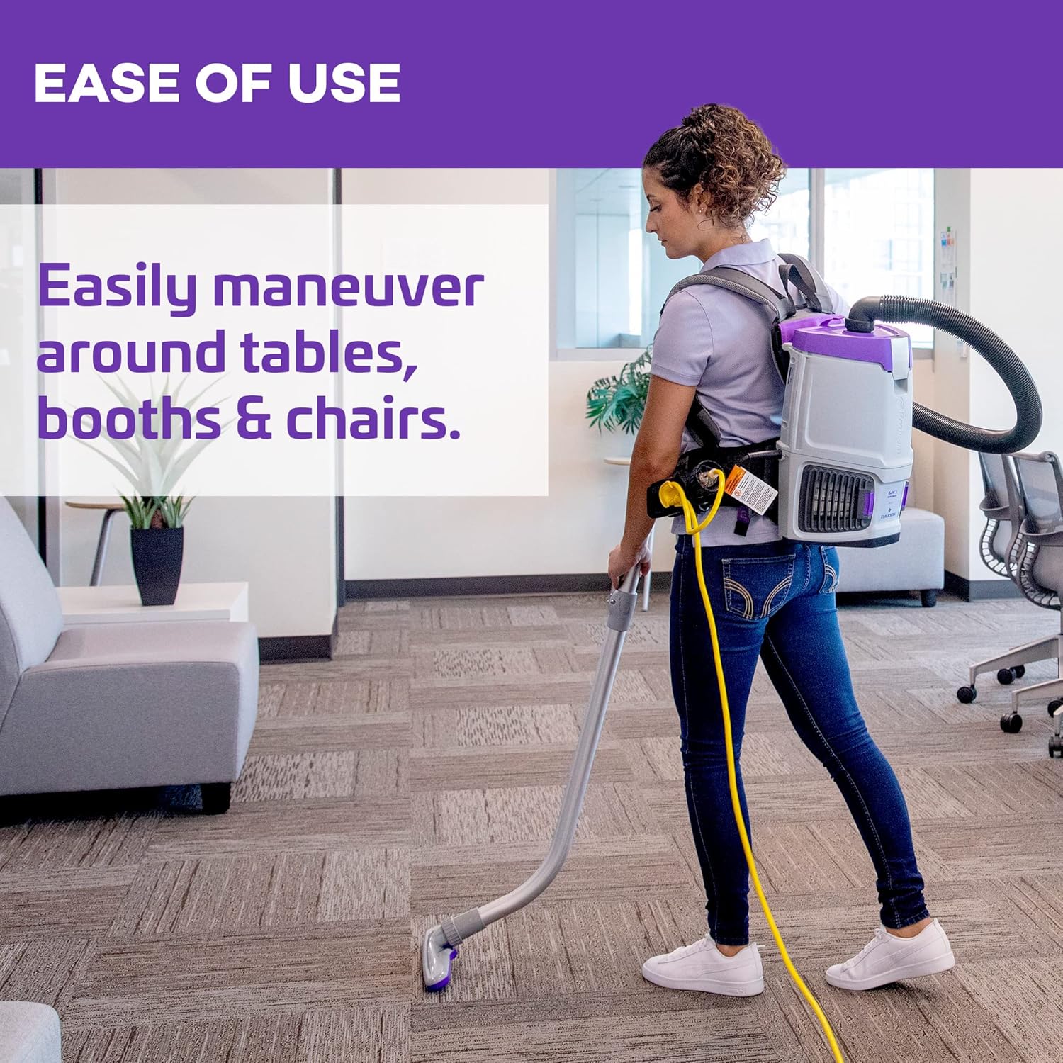ProTeam GoFit 3 Commercial Backpack Vacuum with Xover Multi-Surface Telescoping Wand Tool Kit, 3