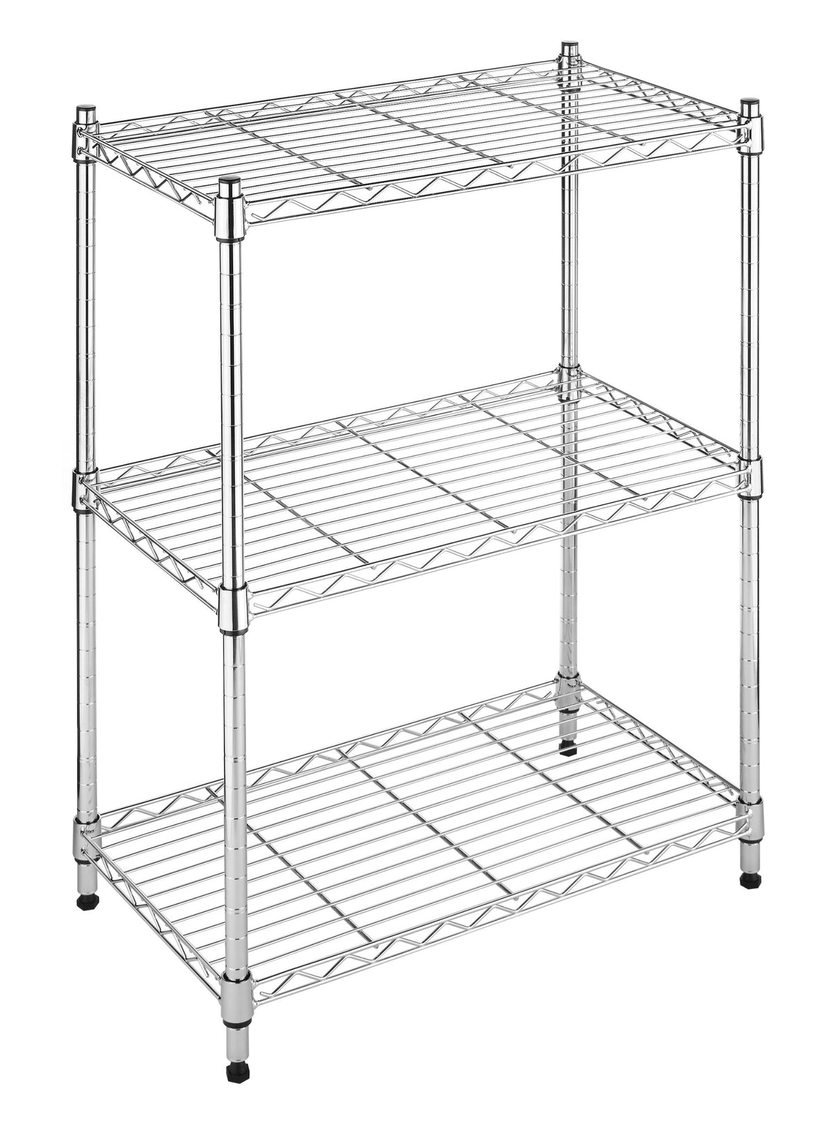 Whitmor 3-Tier Shelving Unit, Metal Storage Shelves, Easy Assembly Home Organizer for Pantry