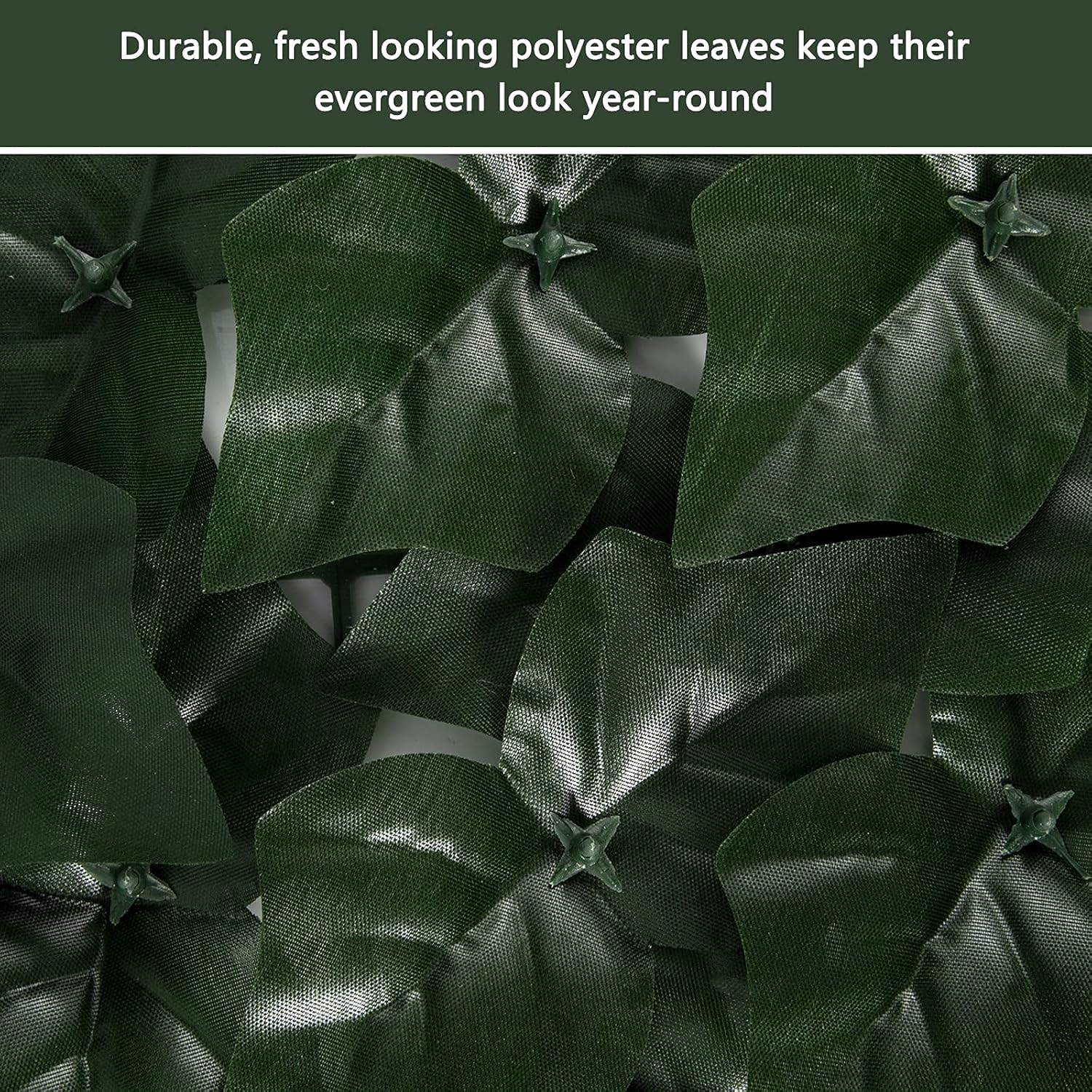 Faux Ivy Fence Privacy Screen Outdoor Expandable Artificial Greenery Roll Fake Hedge Wall Patio