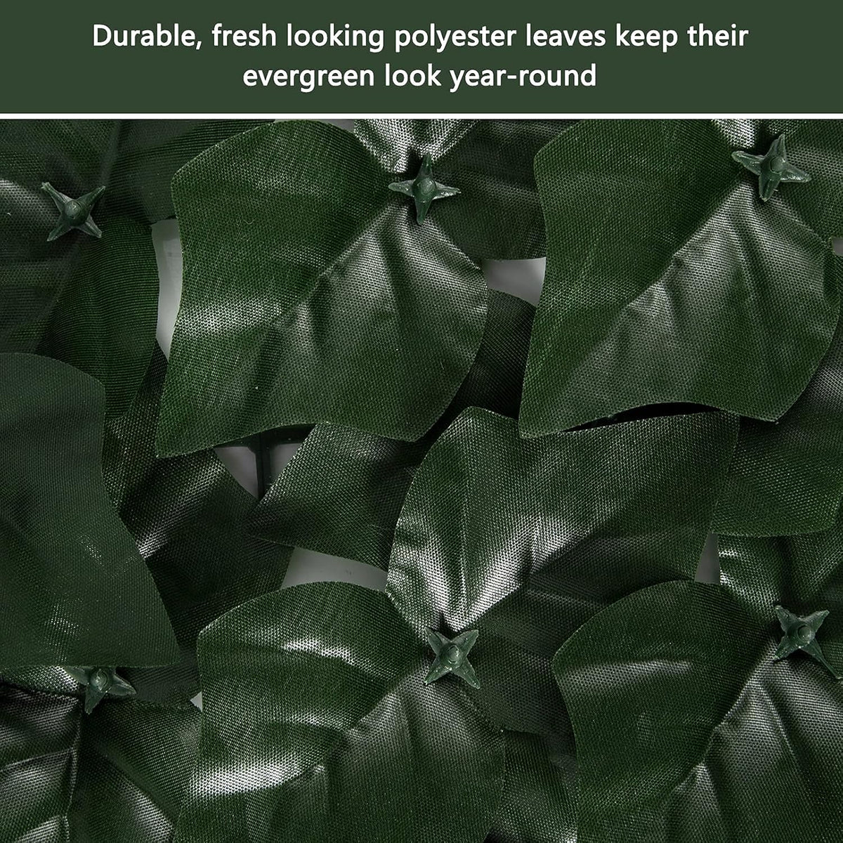 Faux Ivy Fence Privacy Screen Outdoor Expandable Artificial Greenery Roll Fake Hedge Wall Patio