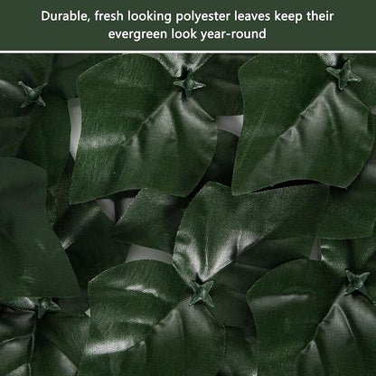 Faux Ivy Fence Privacy Screen Outdoor Expandable Artificial Greenery Roll Fake Hedge Wall Patio