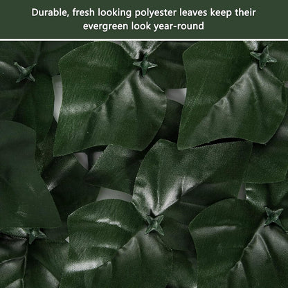 Faux Ivy Privacy Fence Screen Outdoor Expandable Artificial Greenery Roll Fake Hedge Wall Patio