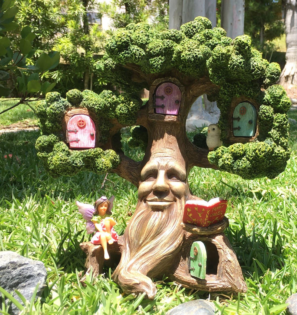 GlitZGlam Fairy Garden Enchanted Joshua's Miniature Tree (10.5 Inch Tall) for Fairies and Lawn