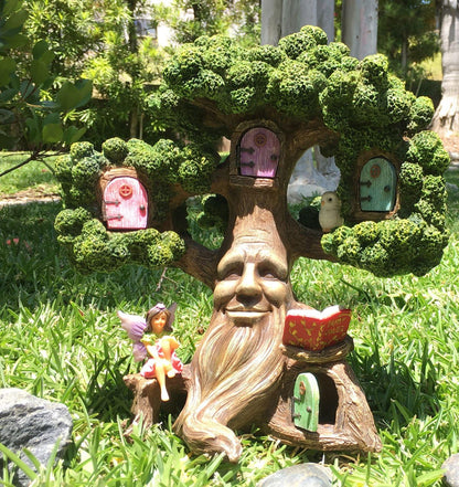 GlitZGlam Fairy Garden Enchanted Joshua's Miniature Tree (10.5 Inch Tall) for Fairies and Lawn