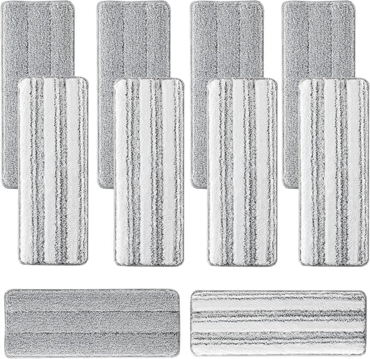 10Pcs Joymoop Mop Replacement Pads, 13 * 4.9'' Universal Mop Pads Mop Head Refills Washable Wet