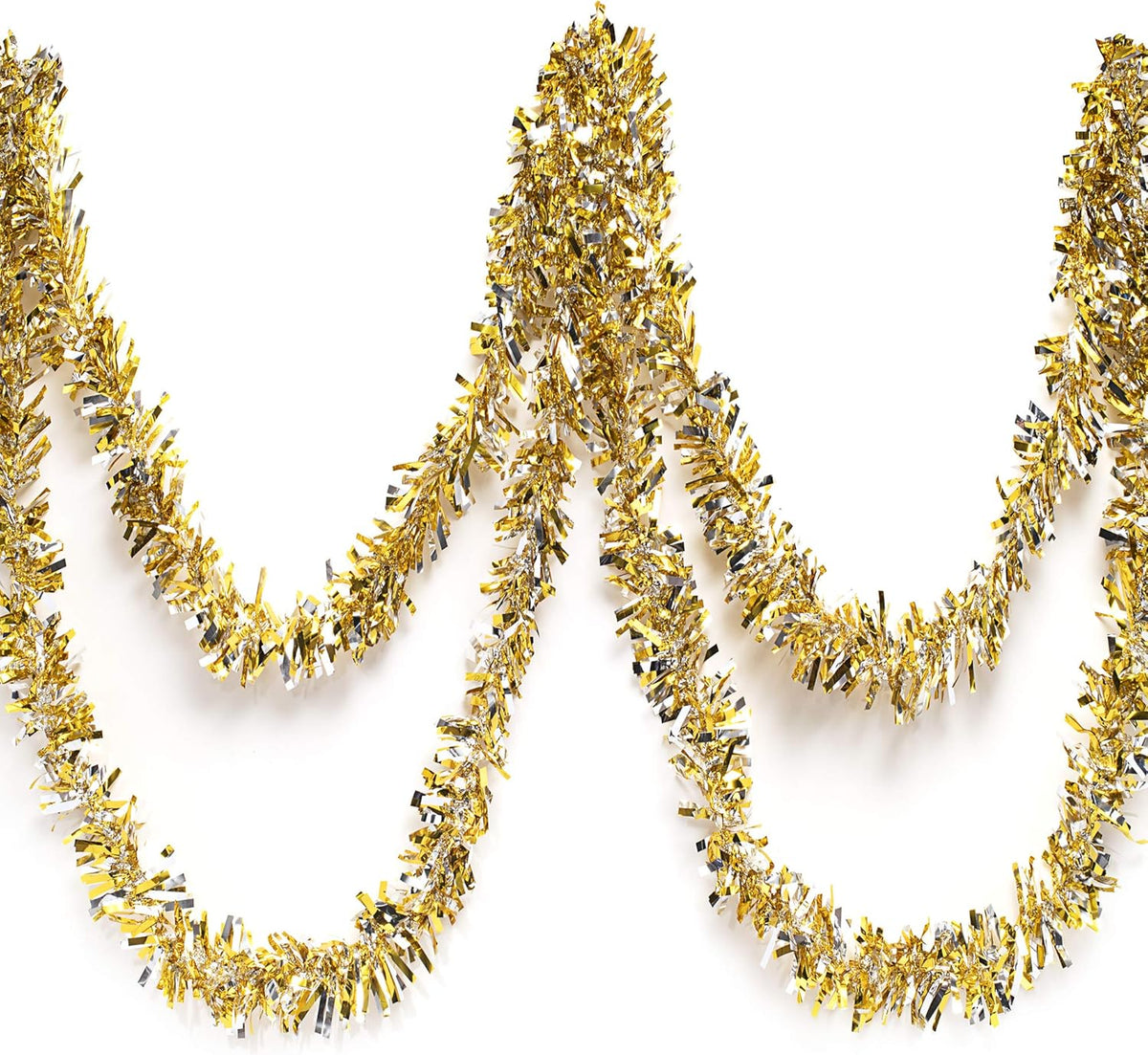 Anderson's Gold & Silver Metallic Tinsel Twist for Trailer Or Golf Cart, 4 inches Wide x 25 ft