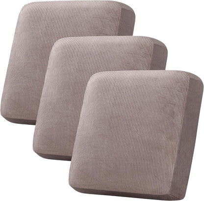 H.VERSAILTEX Velvet Stretch Couch Cushion Cover Plush Cushion Slipcover for Chair Loveseat Sofa