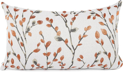 YOUR SMILE Classical Embroidery Jacquard Orange Square Decorative Throw Pillow Case Cushion