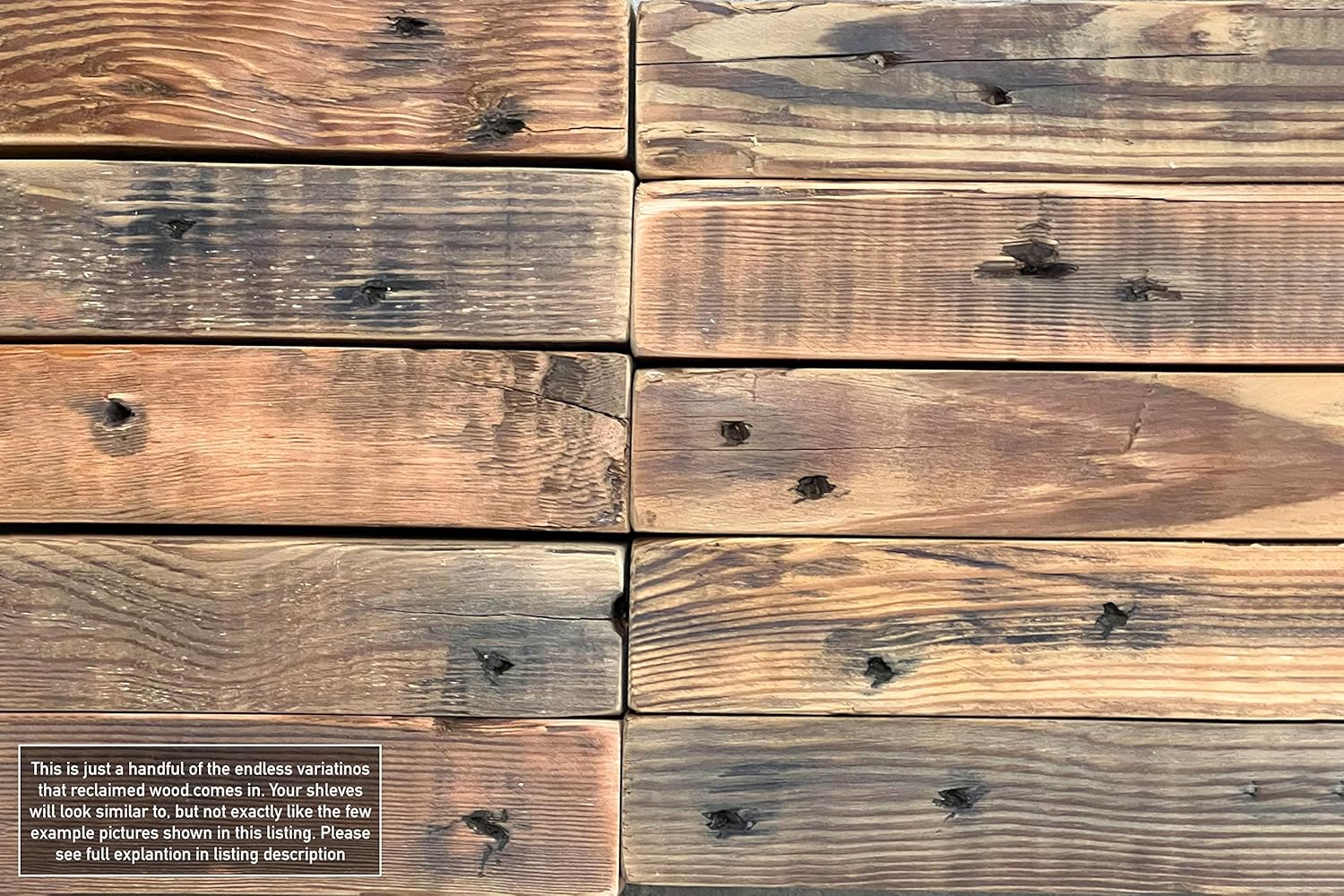 Urban Legacy Reclaimed Barn Joist Deep Floating Shelves | Deep Shelves with Low Profile Shelf