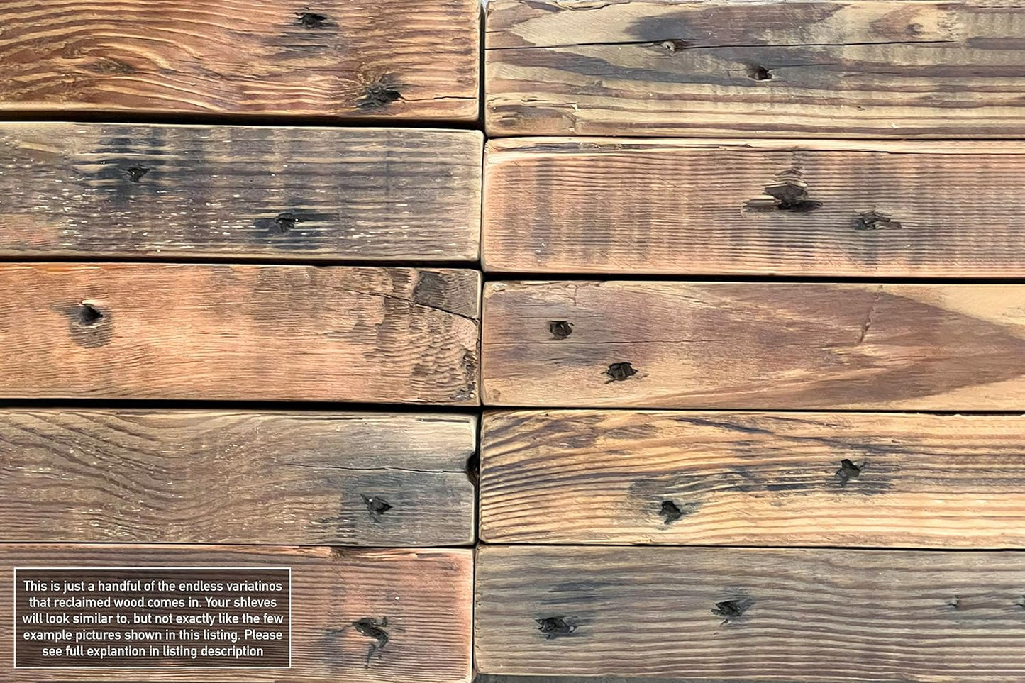 Urban Legacy Reclaimed Barn Joist Deep Floating Shelves | Deep Shelves with Low Profile Shelf