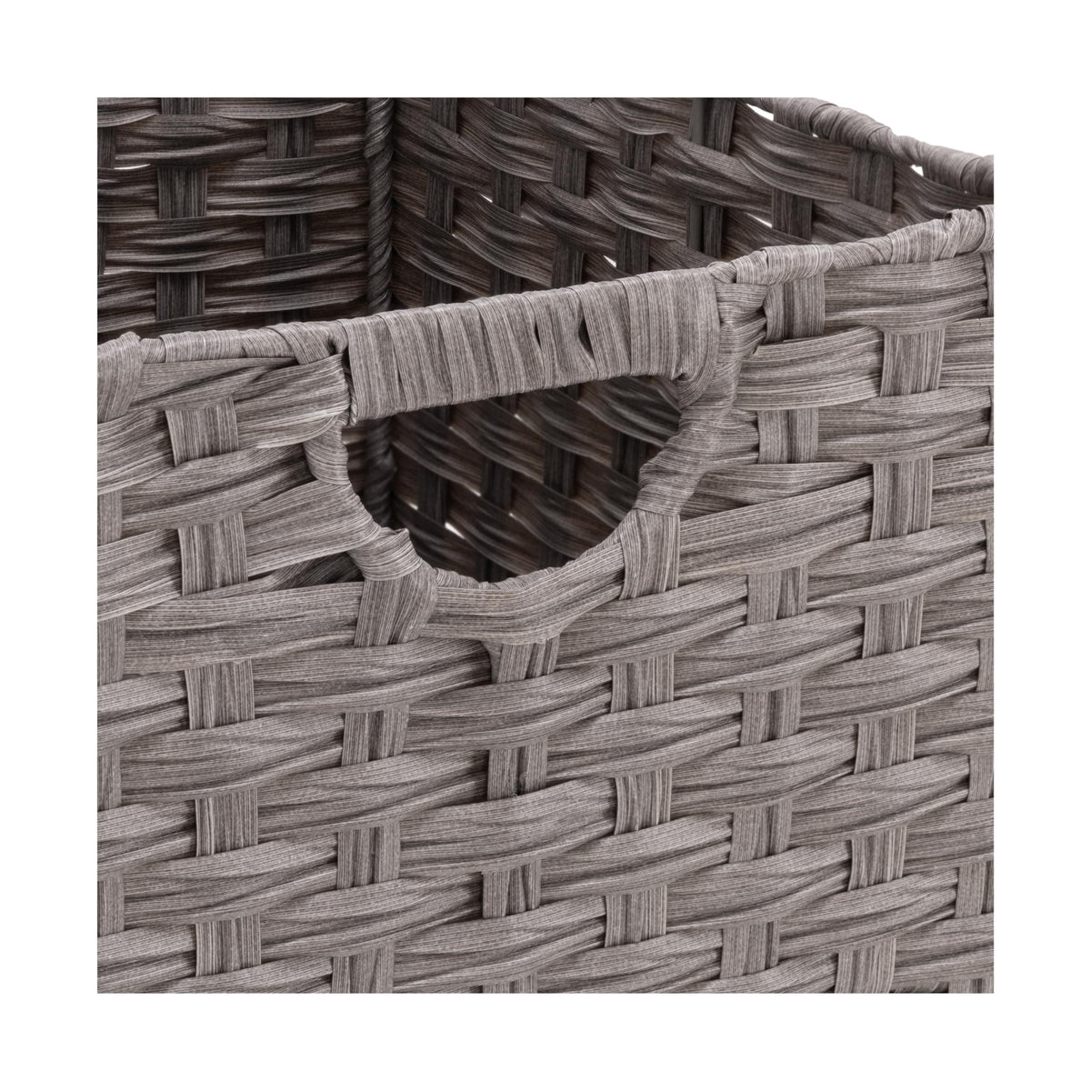 Seville Classics Premium Handwoven Portable Laundry Bin Basket with Carrying Handles, Household