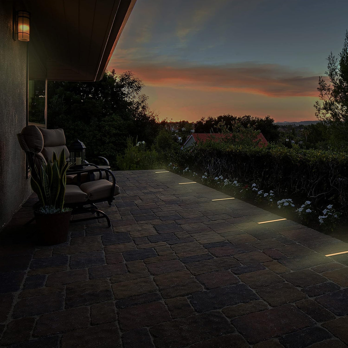 LUMENGY Paver Light Slim 0.5x12 Inch (0.55 x 11.8) Glare-Free Steel Lighting for Pavers, Brick