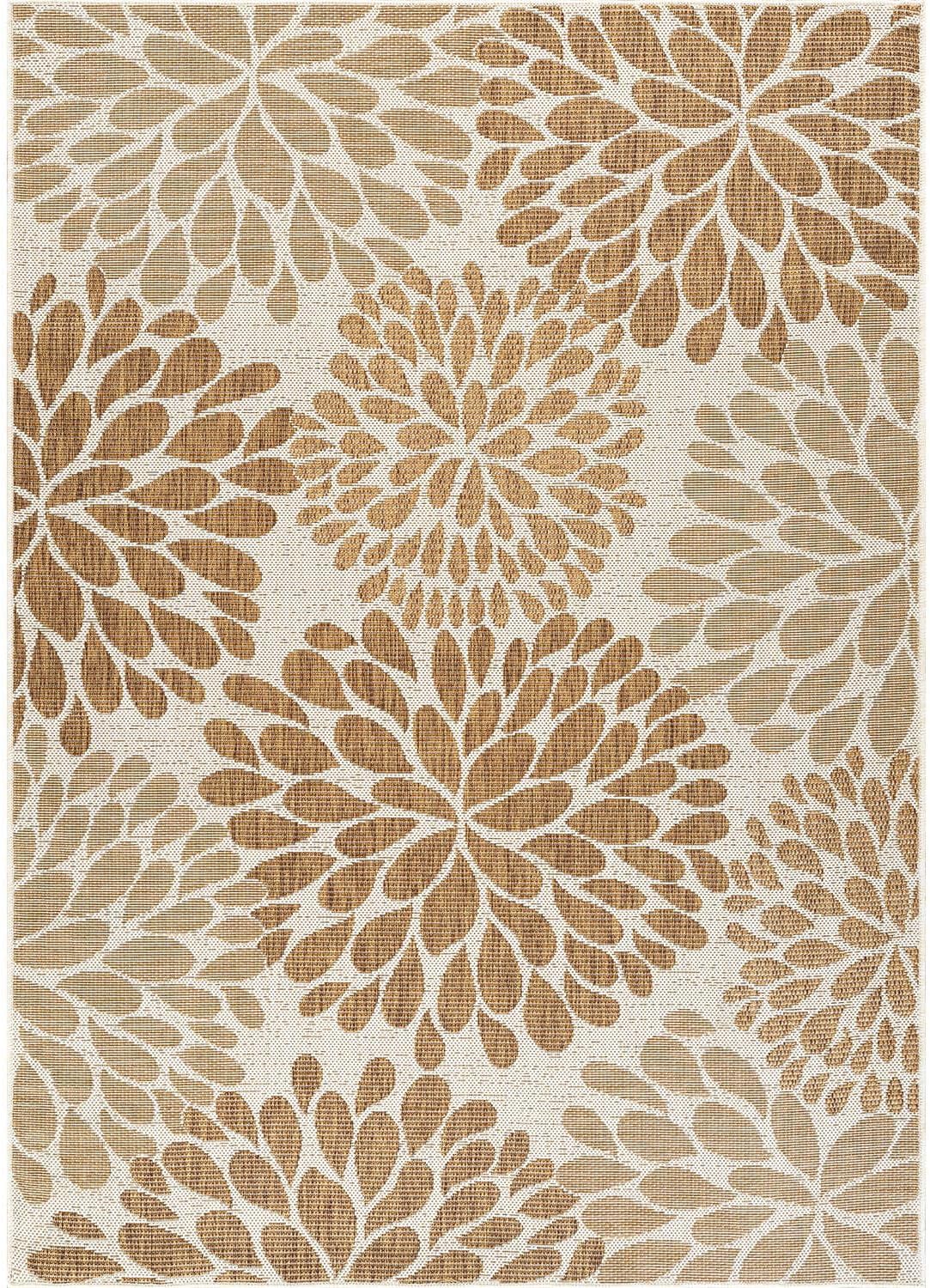 Beverly Rug Outdoor Rug 10x14 Modern Exotic Tropical Leaf Area Rugs for Indoor and Outdoor Patio