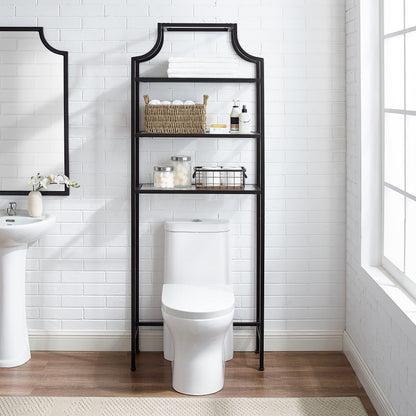 Crosley Furniture Aimee Over The Toilet Storage and Bathroom Organizer with Shelves, Oil Rubbed
