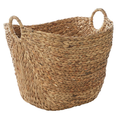Deco 79 Seagrass Storage Basket, Large Woven Basket, 20" x 18" x 19", Brown