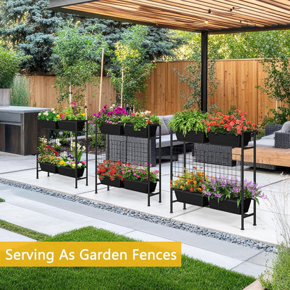 Raised Garden Beds Outdoor Elevated Garden Planter Boxes with Trellis and Legs Standing 32.4"