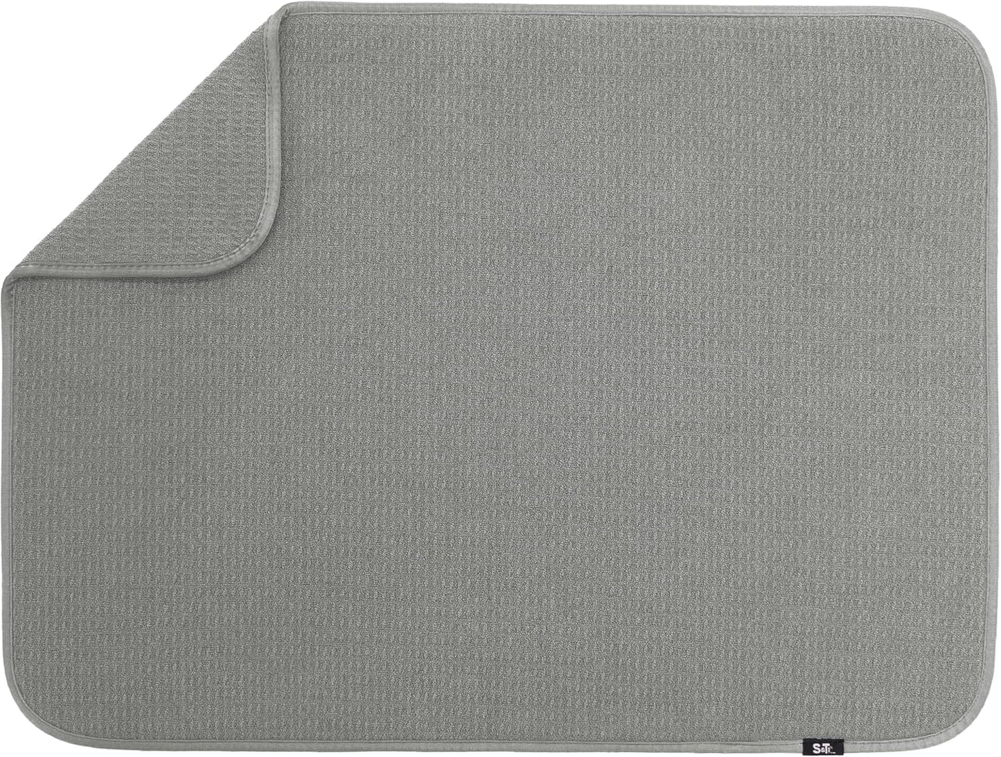 S&T INC. Dish Drying Mat XL, 18” x 24”, Absorbent Microfiber Kitchen Counter Mat, Dish Drying Pad