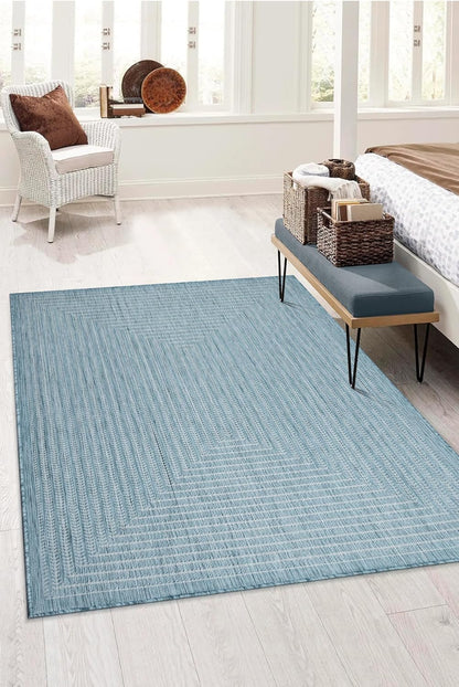 Adiva Rugs Outdoor Indoor Area Rug, Weather Resistant, Easy to Clean, Stain Resistant Floor Mat for