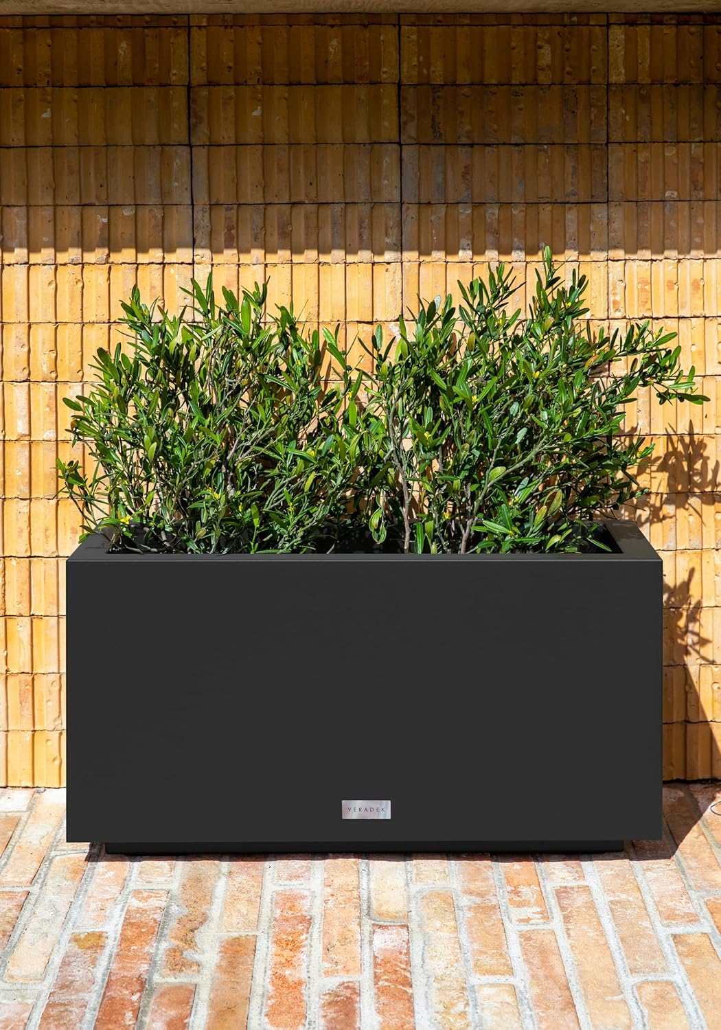 Veradek Block Series Long Box Planter - Large Rectangular Planter for Indoor or Outdoor Patio/Porch