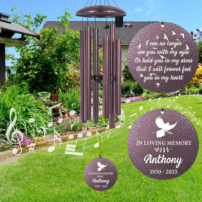 ASTARIN Large Engraving Wind Chime Memorial, Personalized Windchimes in Memory of a Loved One, Loss