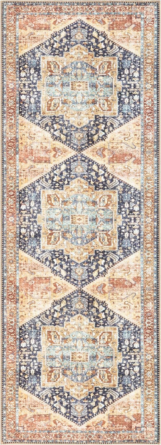 Keen Home Design 2x7 Rug - Machine Washable Runner Rug with Non-Slip Backing, Ideal for Hallway