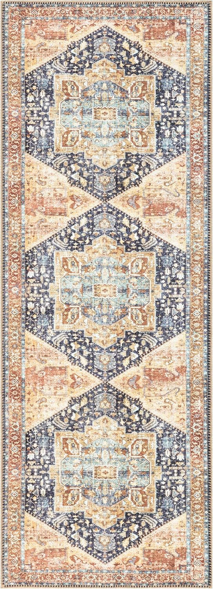 Keen Home Design 2x7 Rug - Machine Washable Runner Rug with Non-Slip Backing, Ideal for Hallway