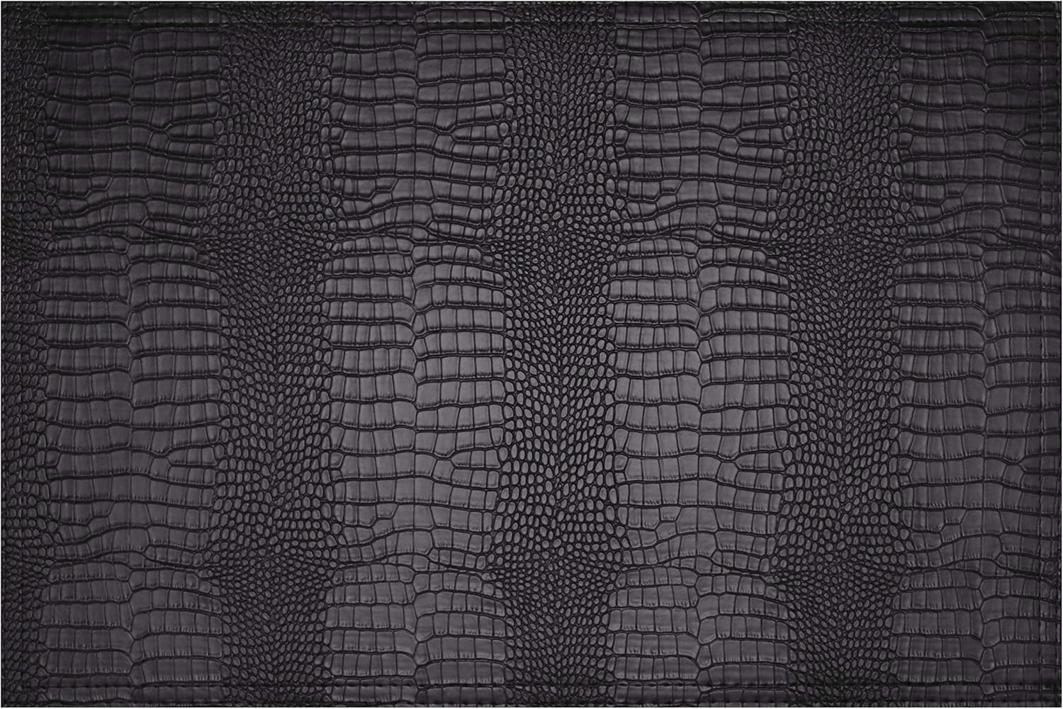 Faux Leather Hardboard Placemats, Set of 6 PU Table Mats, Easy to Clean, Heat & Stain Resistant for