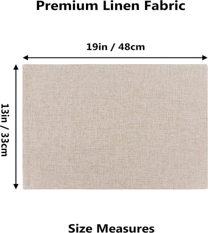 Home Brilliant Placemats Set of 4 Heat Resistant Dining Table Place Mats Plate Mat Cloth Placemats