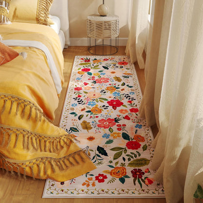 Runner Rug for Hallways Kitchen Rug Non Slip 2'x 6' Washable Rugs with Rubber Backing Soft Floral