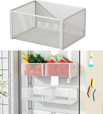Magnetic Basket Organizer Holder for Fridge Magnetic Storage Bin Box Containers for Refrigerator
