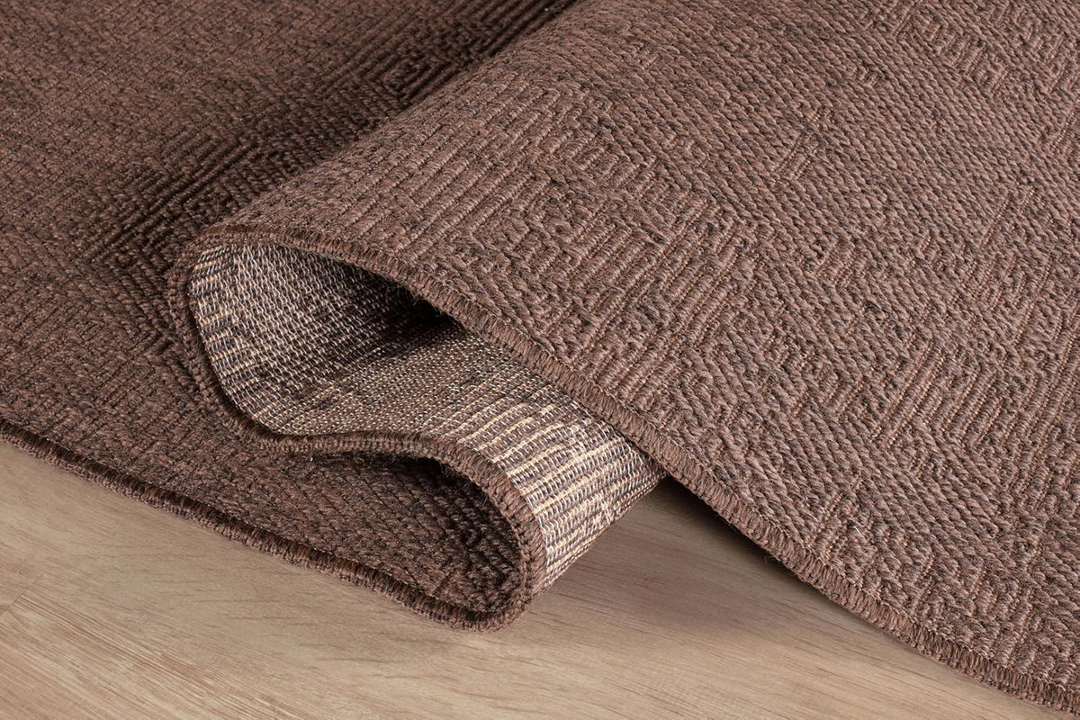 CAMILSON Easy Jute Rug 2x3, Indoor Outdoor Brown Color Fiber Area Rugs for Living Room and Kitchen
