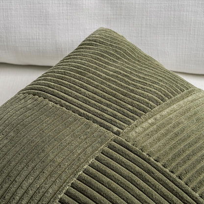 Fancy Homi Set of 2 Olive Green Boho Long Lumbar Body Decorative Throw Pillow Cover 14x36 Inch for