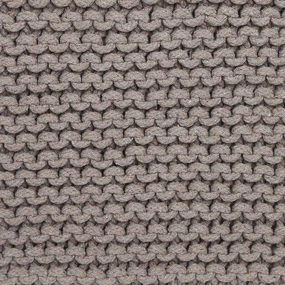 REDEARTH Cube Hand Knitted Pouf - Foot Stool Ottoman - Cord Boho Pouffe - Poof Accent Stuffed Table