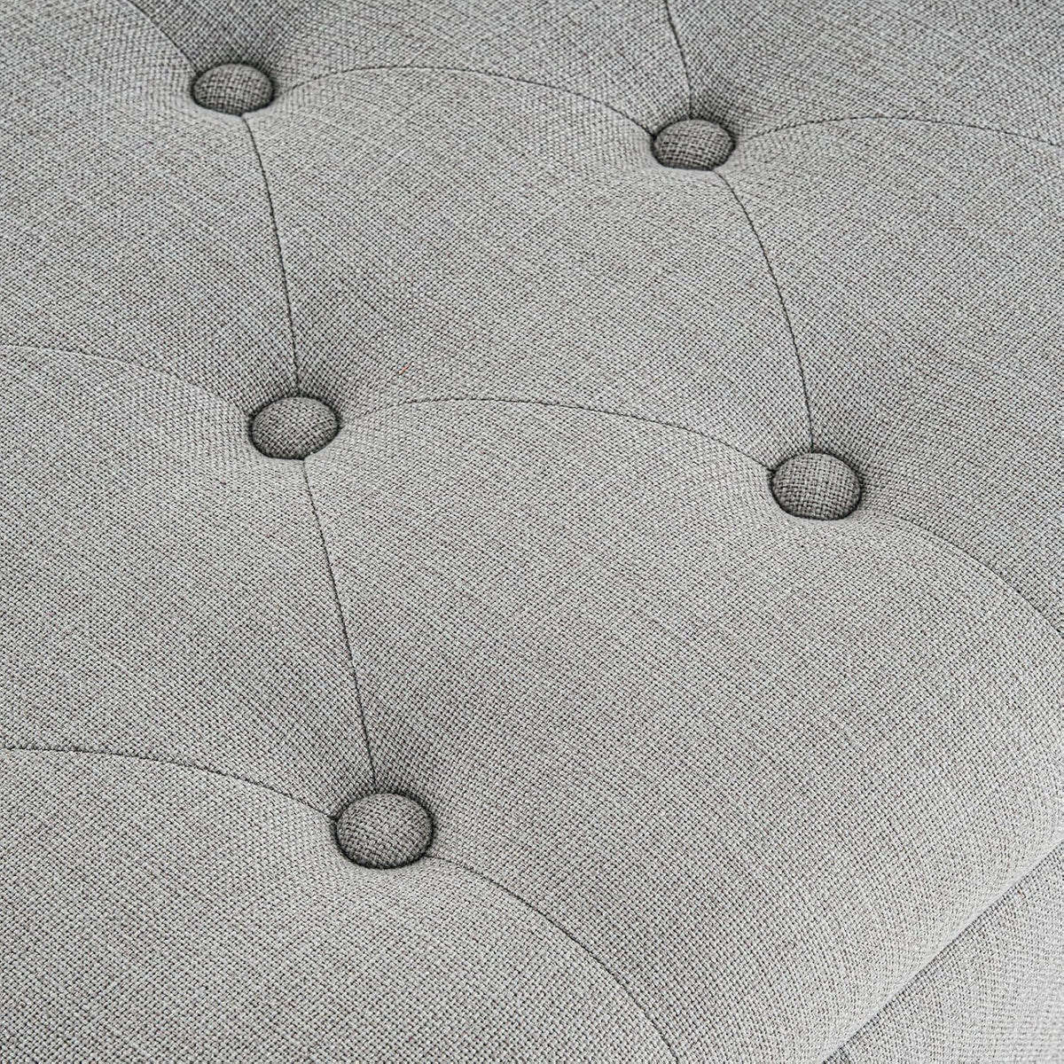 Furniliving 51” Bedroom Bench, End of Bed Bench with Button-Tufted Large Upholstered Storage Bench
