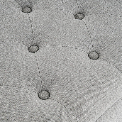 Furniliving 51” Bedroom Bench, End of Bed Bench with Button-Tufted Large Upholstered Storage Bench