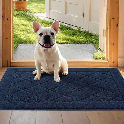 JSEI Dirt Trapper Door Mat 24"x36", Non-Slip Washable Entryway Mats, Dog Door Mat, Stain Resistant