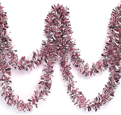 Anderson's Light Pink & Silver Sparkle Glitter Metallic Tinsel Twist for Trailer Or Golf Cart, 4