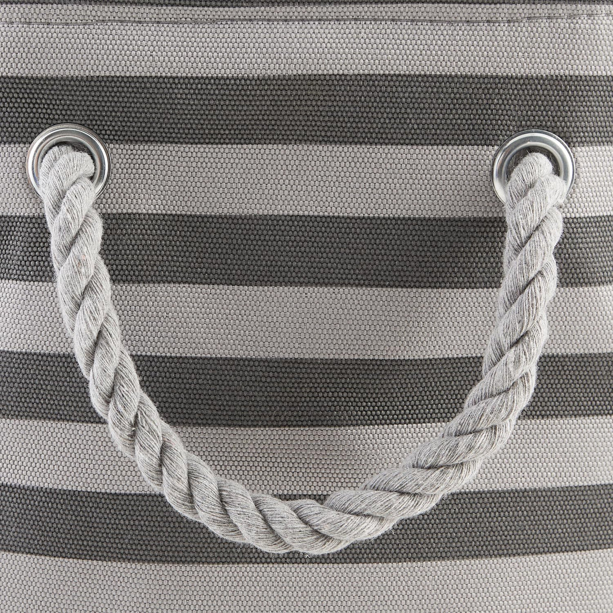Bone Dry Pet Storage Collection Striped Paw Patch Bin, Large Round, Gray