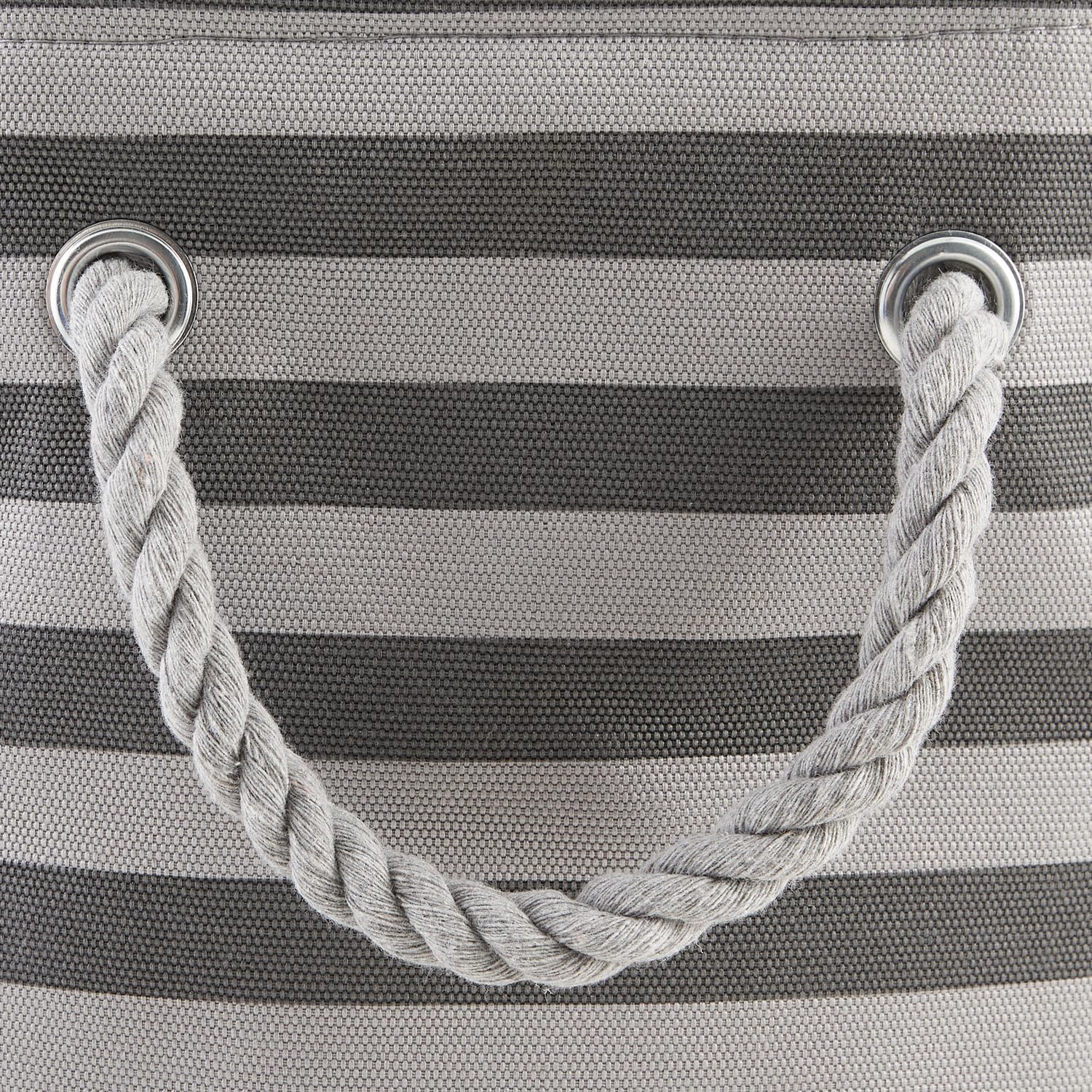 Bone Dry Pet Storage Collection Striped Paw Patch Bin, Large Round, Gray
