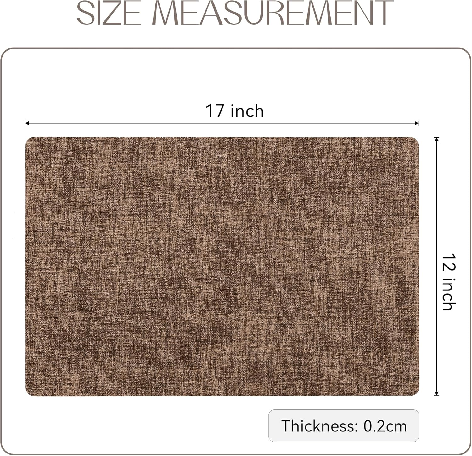 Romanstile Vinyl Placemats Set of 12-12 X 18 Inch - Heat Resistant Place Mats 100% Waterproof