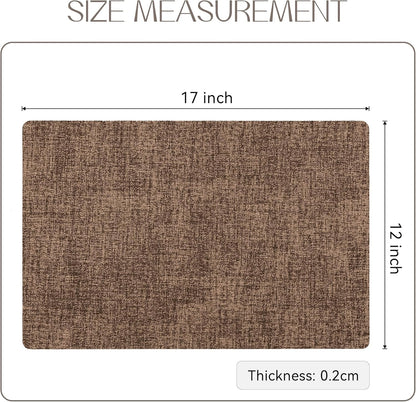 Romanstile Vinyl Placemats Set of 12-12 X 18 Inch - Heat Resistant Place Mats 100% Waterproof