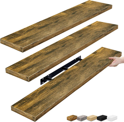 Sorbus Floating Shelves for Wall - 48 Inch Long Bathroom Shelves, Wall Decor for Bedroom, Kitchen