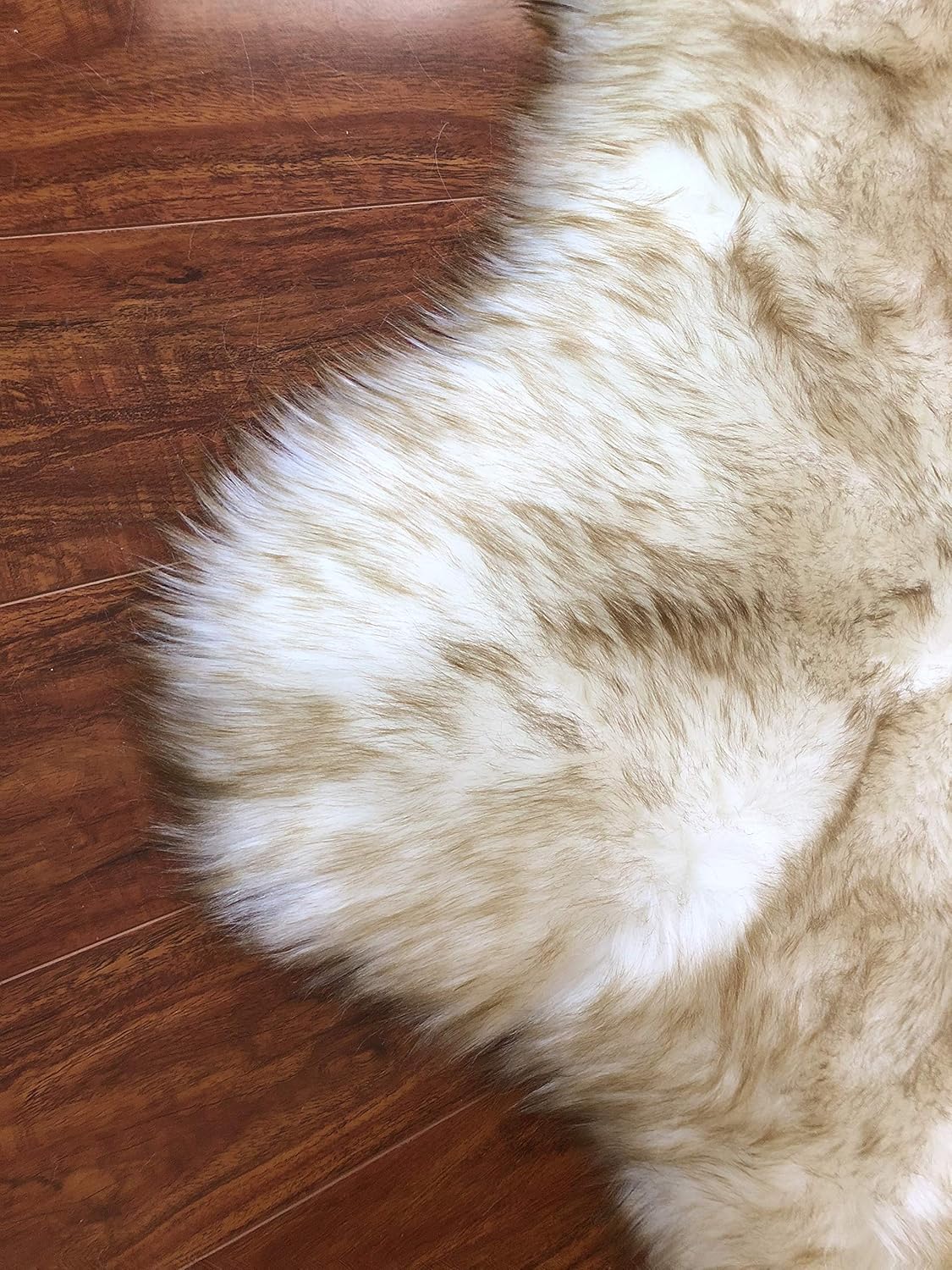 LAMBZY Faux Sheepskin Hypoallergenic Free Shape Silky Shag Rug, Luxury Shaggy Silky Plush Carpet