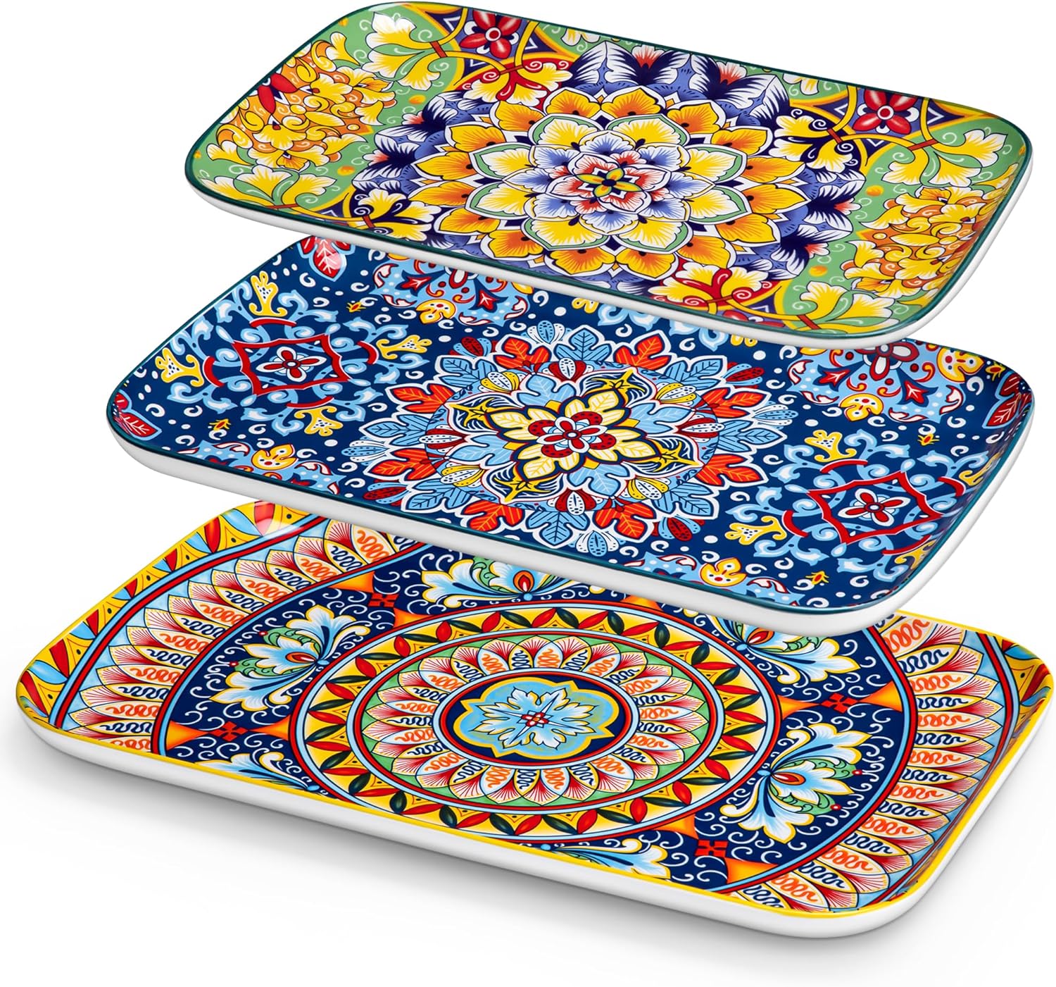 vancasso Serving Platters Set of 3, 16"/14"/12" Inch Rectangular Trays - Serving Platter Extra