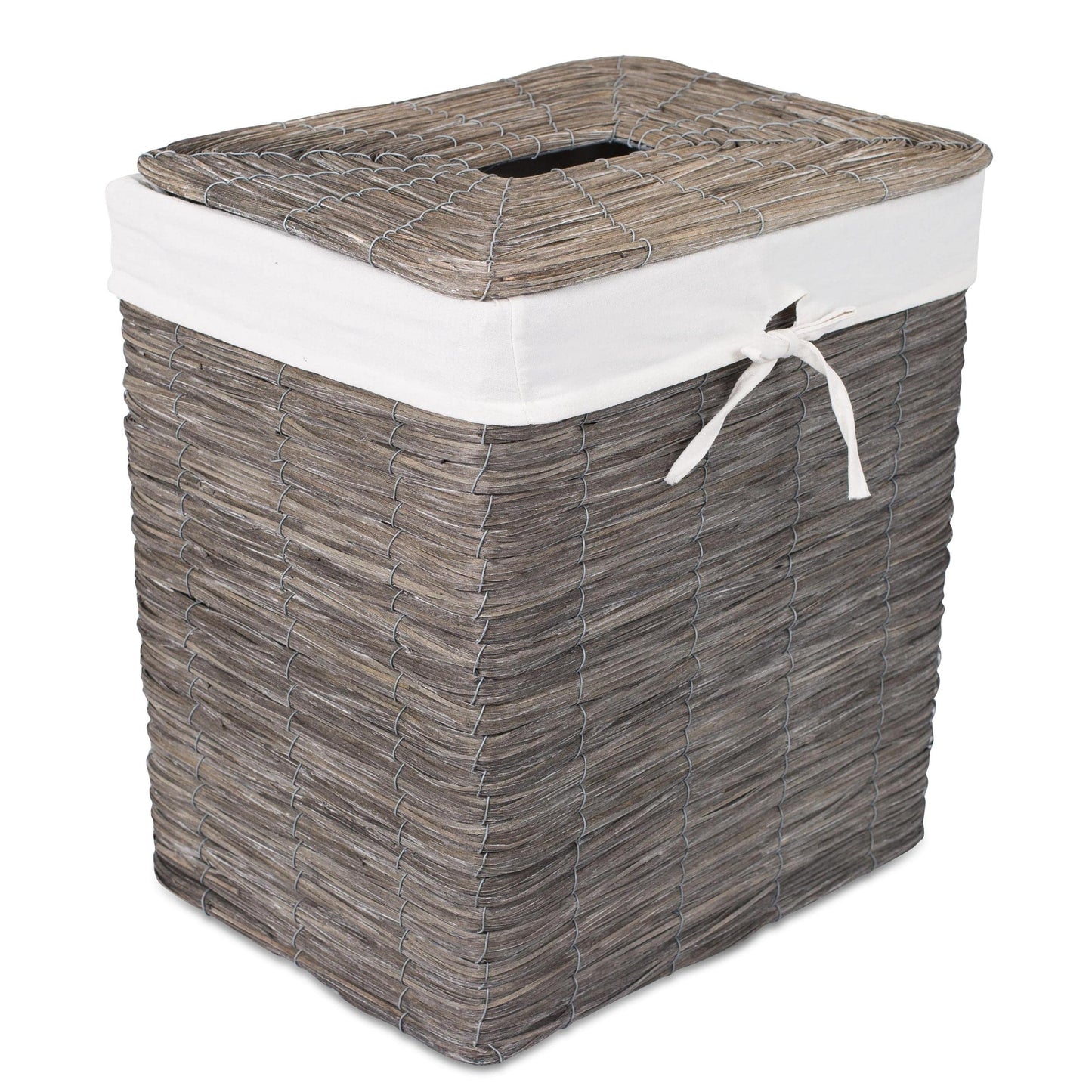 BirdRock Home Rustic Woven Wood Peel Laundry Hamper with Lid | Thin Weave Laundry Basket |