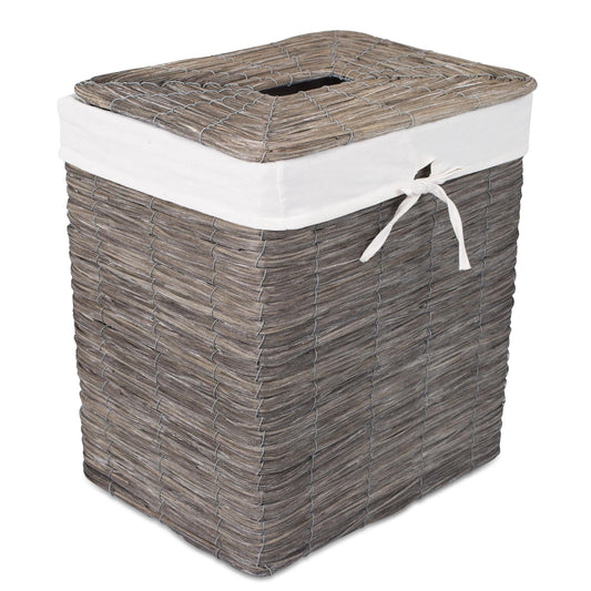 BirdRock Home Rustic Woven Wood Peel Laundry Hamper with Lid | Thin Weave Laundry Basket |