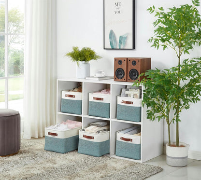 DECOMOMO Storage Bins Fabric Storage Baskets for Shelves, Linen Closet Organization Toys Nursery