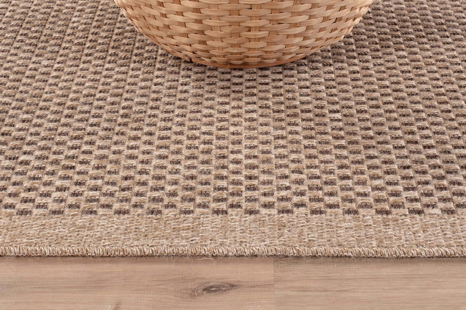 CAMILSON Easy Jute Rug 6x9, Indoor Outdoor Natural Color Fiber Area Rugs for Living Room Patio and